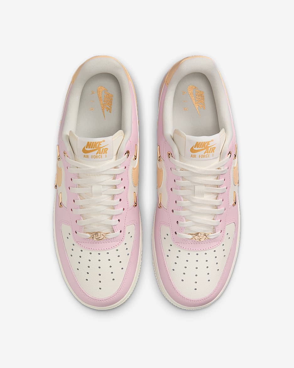 Light Pink Floral Nike Air Force sale 1s